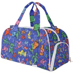 Grateful Dead Dancing Bears Pattern Burner Gym Duffle Bag by Salmanaz77