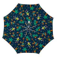 Colorful Funny Christmas Pattern Automatic Folding Umbrella With Case (medium) by Ket1n9