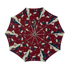 Flat Design Christmas Pattern Collection Art Automatic Folding Umbrella With Case (large) by Ket1n9