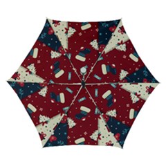 Flat Design Christmas Pattern Collection Art Automatic Folding Umbrella With Case (small) by Ket1n9