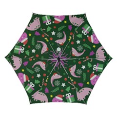 Dinosaur Colorful Funny Christmas Pattern Automatic Folding Umbrella With Case (small) by Ket1n9