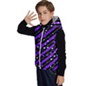 Christmas Paper Star Texture Kids  Stylish Hooded Puffer Vest View2