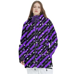 Christmas Paper Star Texture Women s Multi Pockets Zip Ski And Snowboard Waterproof Breathable Jacket by Ket1n9