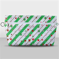 Christmas Paper Stars Pattern Texture Background Colorful Colors Seamless Handbag Organizer by Ket1n9