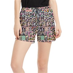 Spanish Gothic Girls Pattern Women s Runner Shorts by violetheavensky