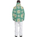 Retro 1960s Flowers Pattern 2 Men s Multi Pockets Zip Ski and Snowboard Waterproof Breathable Jacket View4