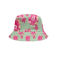 Retro 1880s Flowers Pattern 11 Inside Out Bucket Hat (kids) by violetheavensky