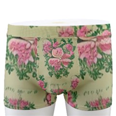 Retro 1880s Flowers Pattern 9 Men s Boxer Briefs by violetheavensky