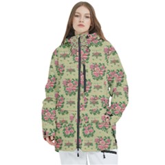 Retro 1880s Flowers Pattern 9 Women s Multi Pockets Zip Ski And Snowboard Waterproof Breathable Jacket by violetheavensky