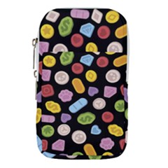 Ecstasy Pills Pattern Waist Pouch (large) by Valentinaart