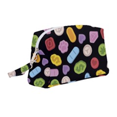 Ecstasy Pills Pattern Wristlet Pouch Bag (medium) by Valentinaart