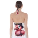 Kawaii Pink Parrot Pirate Tie Back Tankini Top View2