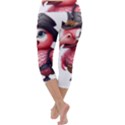 Kawaii Pink Parrot Pirate Capri Yoga Leggings View4