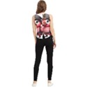 Kawaii Pink Parrot Pirate V-Neck Cropped Tank Top View2