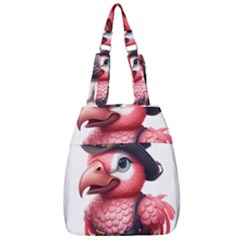 Kawaii Pink Parrot Pirate Center Zip Backpack by KawaiiArtStyle