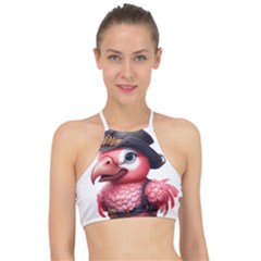 Kawaii Pink Parrot Pirate Halter Bikini Top by KawaiiArtStyle