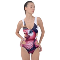 Kawaii Pink Parrot Pirate Side Cut Out Swimsuit by KawaiiArtStyle