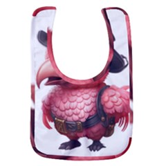 Kawaii Pink Parrot Pirate Baby Bib by KawaiiArtStyle