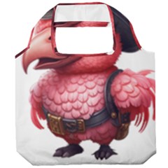 Kawaii Pink Parrot Pirate Foldable Grocery Recycle Bag by KawaiiArtStyle