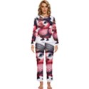 Kawaii Pink Parrot Pirate Womens  Long Sleeve Lightweight Pajamas Set View1