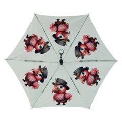 Kawaii Pink Parrot Pirate Automatic Folding Umbrella With Case (small) by KawaiiArtStyle