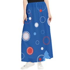 Christmas Pattern Tree Design Maxi Chiffon Skirt by Paksenen