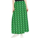 Green Christmas Tree Pattern Background Maxi Chiffon Skirt View1