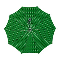 Green Christmas Tree Pattern Background Automatic Folding Umbrella With Case (large) by Paksenen