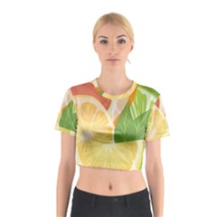 Citrus Fruit Healthy Vitamin Cotton Crop Top by Paksenen