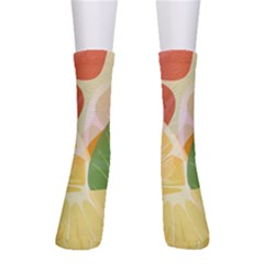 Citrus Fruit Healthy Vitamin Crew Socks by Paksenen