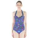 Grateful Dead Dancing Bears Pattern Halter Swimsuit View1