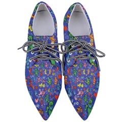 Grateful Dead Dancing Bears Pattern Pointed Oxford Shoes by Salmanaz77