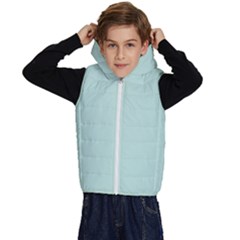 Midnight Jade Hex #c4e7df Kids  Stylish Hooded Puffer Vest by dressshop