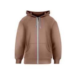 Mocha Mousse Hex Code #a47864 Kids  Zipper Hoodie by dressshop