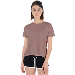 Mocha Mousse Hex Code #a47864 Open Back Sport T-shirt by dressshop