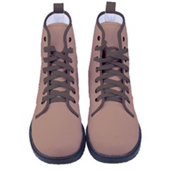 Mocha Mousse Hex Code #a47864 Men s High-top Canvas Sneakers by dressshop