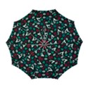 Holiday Season Pattern December Happy Holidays Merry Christmas Winter Family Festive New Year Automatic Folding Umbrella with Case (Large) View1