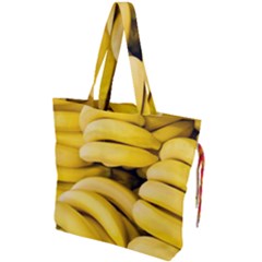 Bananas, Macro, Fruits, Ripe Bananas Drawstring Tote Bag by kyorashop23