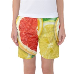 Fruit, Lemon Women s Basketball Shorts by kyorashop23