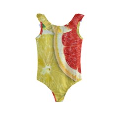 Fruit, Lemon Kids  Frill Swimsuit by kyorashop23