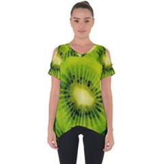 Kiwi Fruits, Close-up, Exotic Fruit Cut Out Side Drop T-shirt by kyorashop23