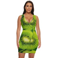 Kiwi Fruits, Close-up, Exotic Fruit Draped Bodycon Dress by kyorashop23