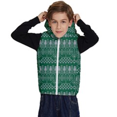 Christmas Knit Digital Kids  Stylish Hooded Puffer Vest by Mariart