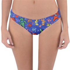 Grateful Dead Dancing Bears Pattern Reversible Hipster Bikini Bottoms by Salmanaz77