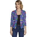 Grateful Dead Dancing Bears Pattern Women s Casual 3/4 Sleeve Spring Jacket View1