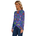 Grateful Dead Dancing Bears Pattern Long Sleeve Crew Neck Pullover Top View2