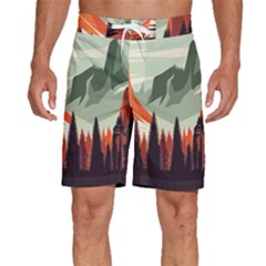 Mountains Men s Beach Shorts by Salmanaz77