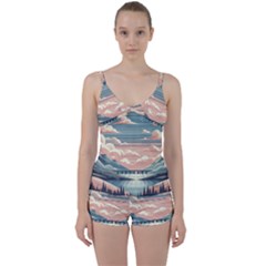 Artwork Painting Sculpture Nature Tie Front Two Piece Tankini by Salmanaz77