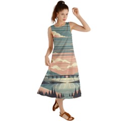 Artwork Painting Sculpture Nature Summer Maxi Dress by Salmanaz77