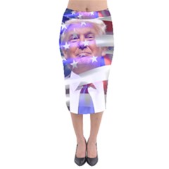 Donald Trump Flag Velvet Midi Pencil Skirt by vintagetrump